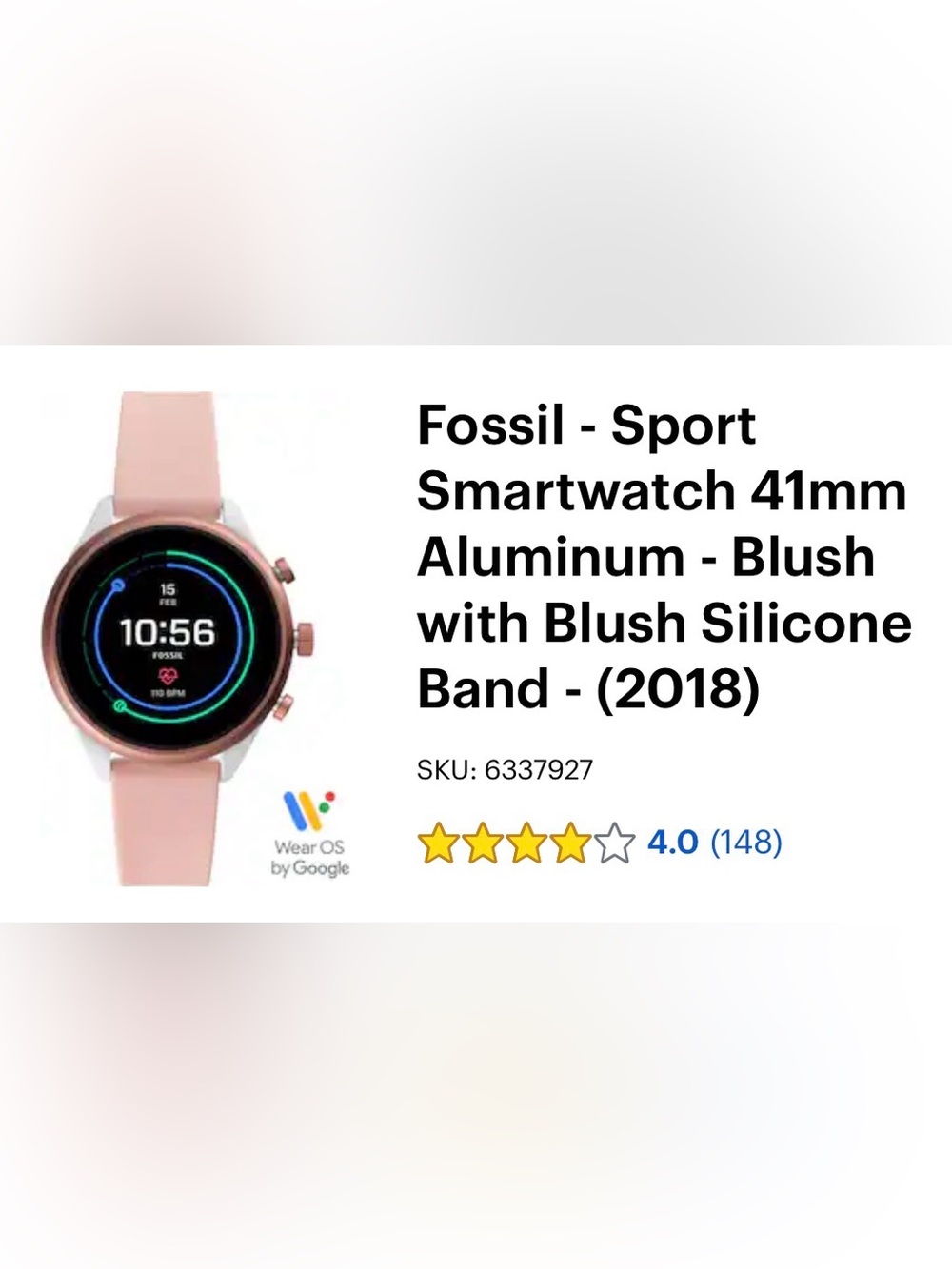 Sport Smartwatch - Rose Gold Case with Pink Band